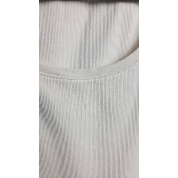 Chico's Tank Top Sz XL Beige Ribbed Pattern Stretch - Picture 4 of 9